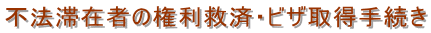 不法滞在者の権利救済・ビザ取得手続き